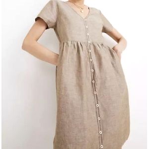 Madewell Alexandra Button-Front Mini Dress